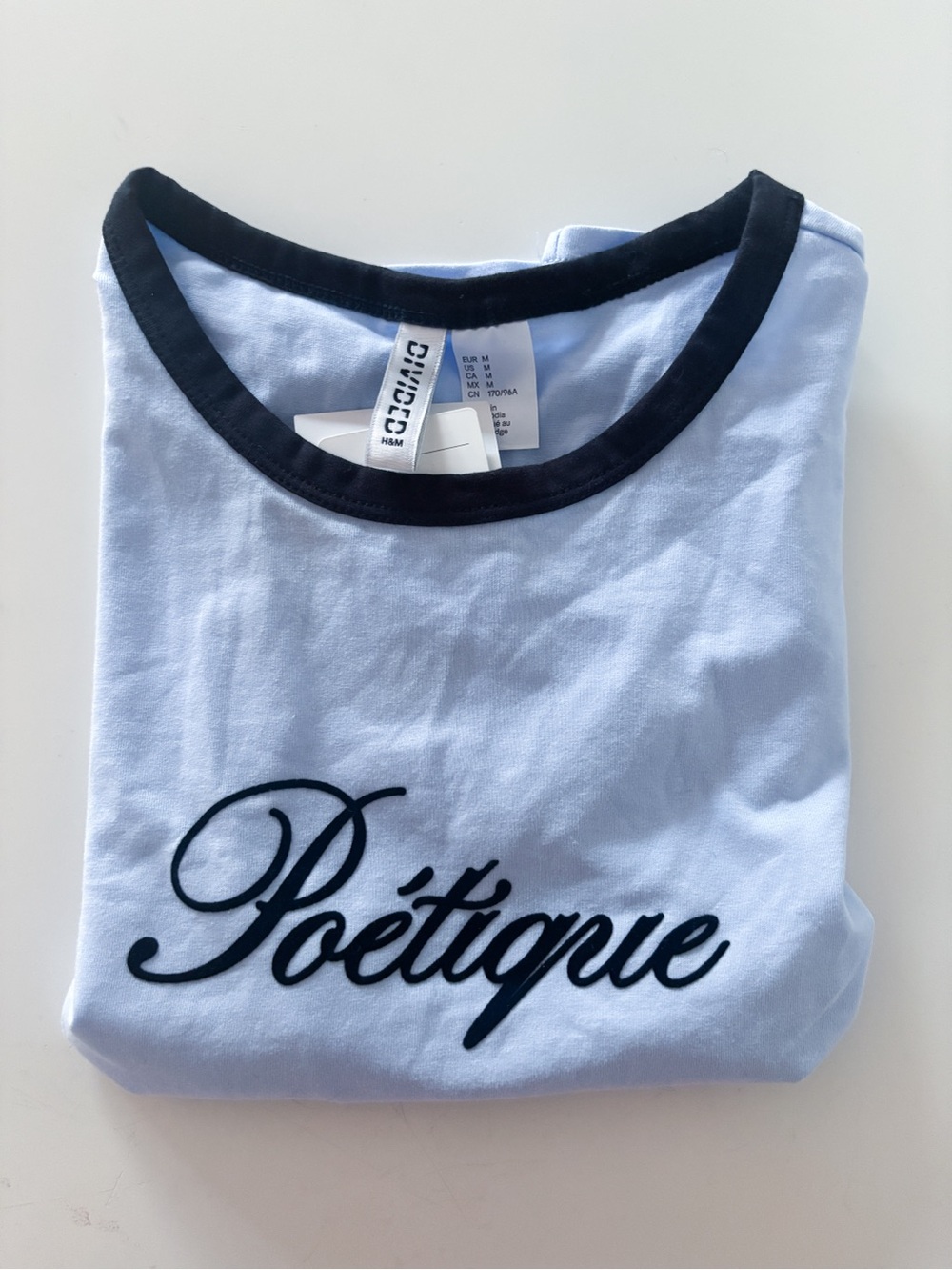 H&M Light Blue Ringer Tee - Picture 2 of 3